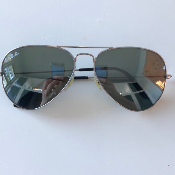 ray ban mirrored aviator sunglasses